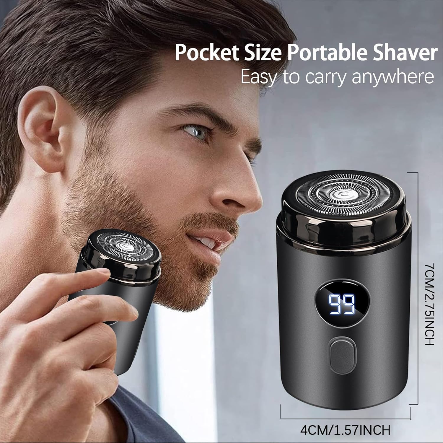 Portable Mini Electric Shaver for Men – USB Rechargeable, Waterproof, Pocket Size