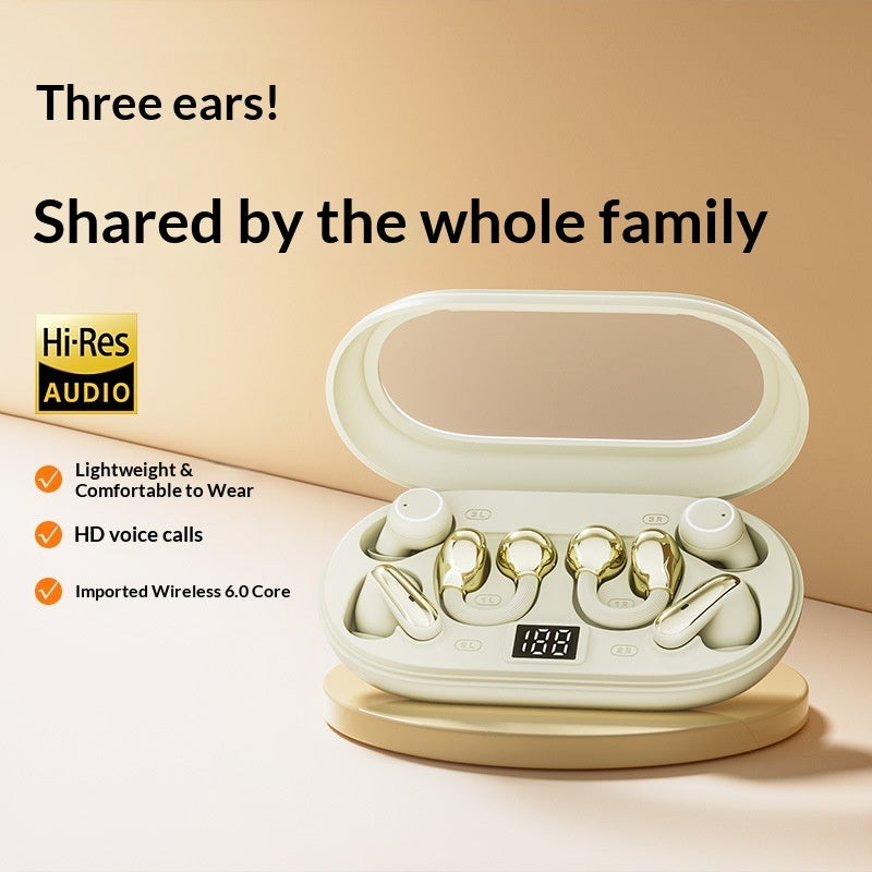Three in One Sleep Earphones Wireless in Ear Heavy Bass Running Clip on ultra Long Endurance Three Earphones