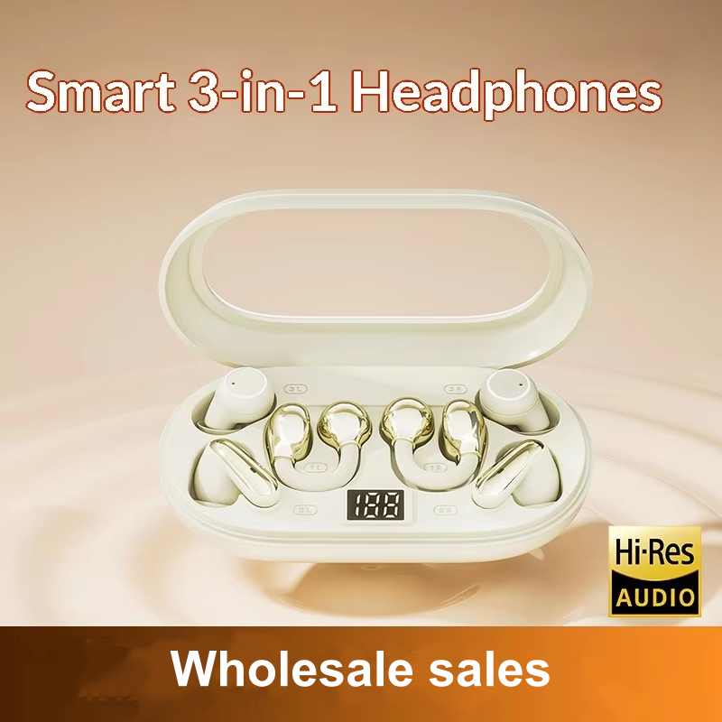 Three in One Sleep Earphones Wireless in Ear Heavy Bass Running Clip on ultra Long Endurance Three Earphones