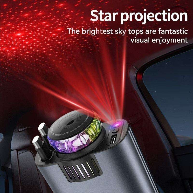 Star Light Car 5-in-1 Telescopic Cable Charger PD30W 45W Mobile Phone Charger 5-in-1 Aromatherapy Machine Smart Spray