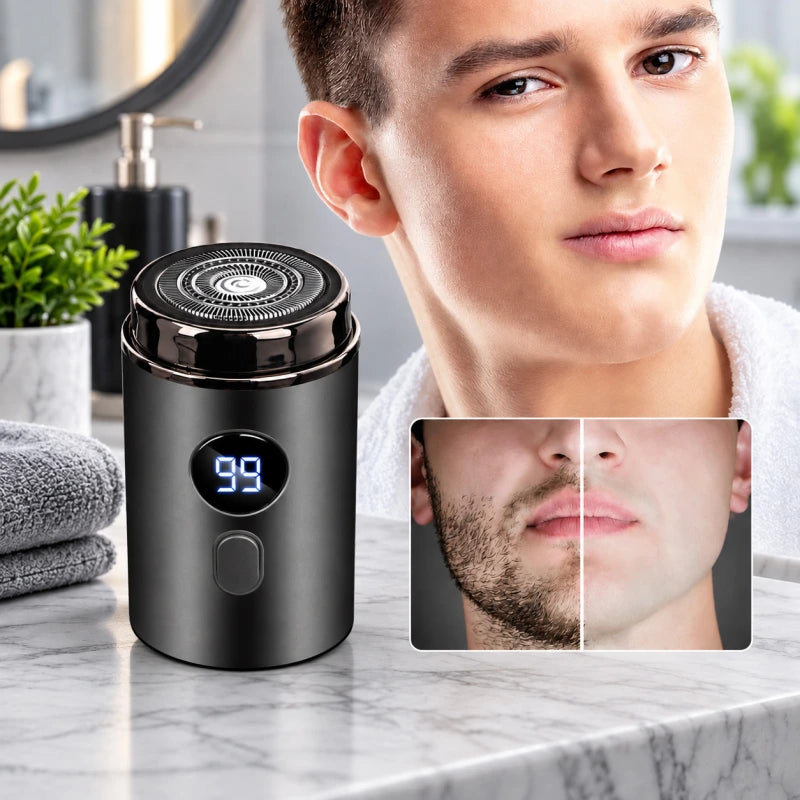 Portable Mini Electric Shaver for Men – USB Rechargeable, Waterproof, Pocket Size